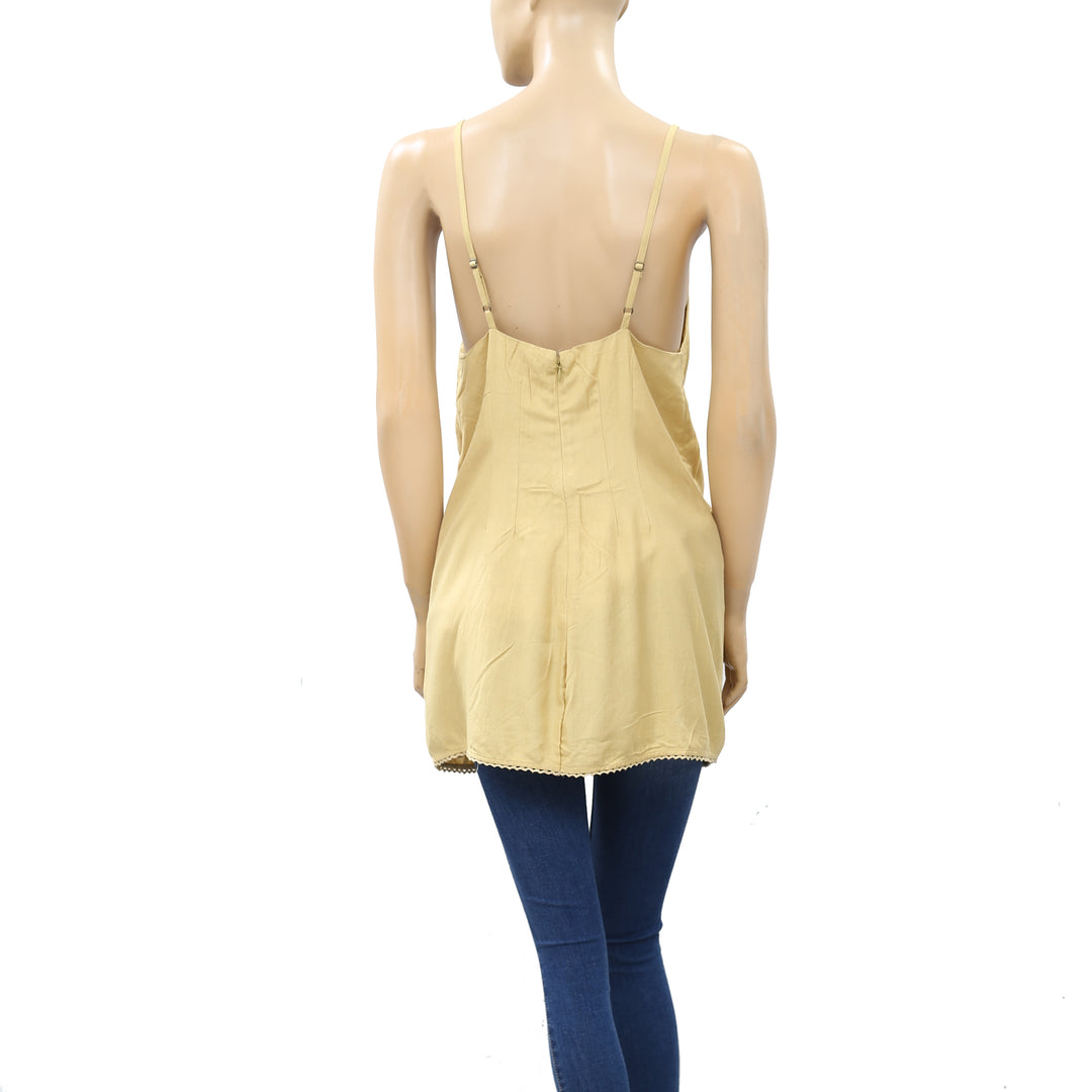 Urban Outfitters Floral Embroidered Cami Tunic Top S-4