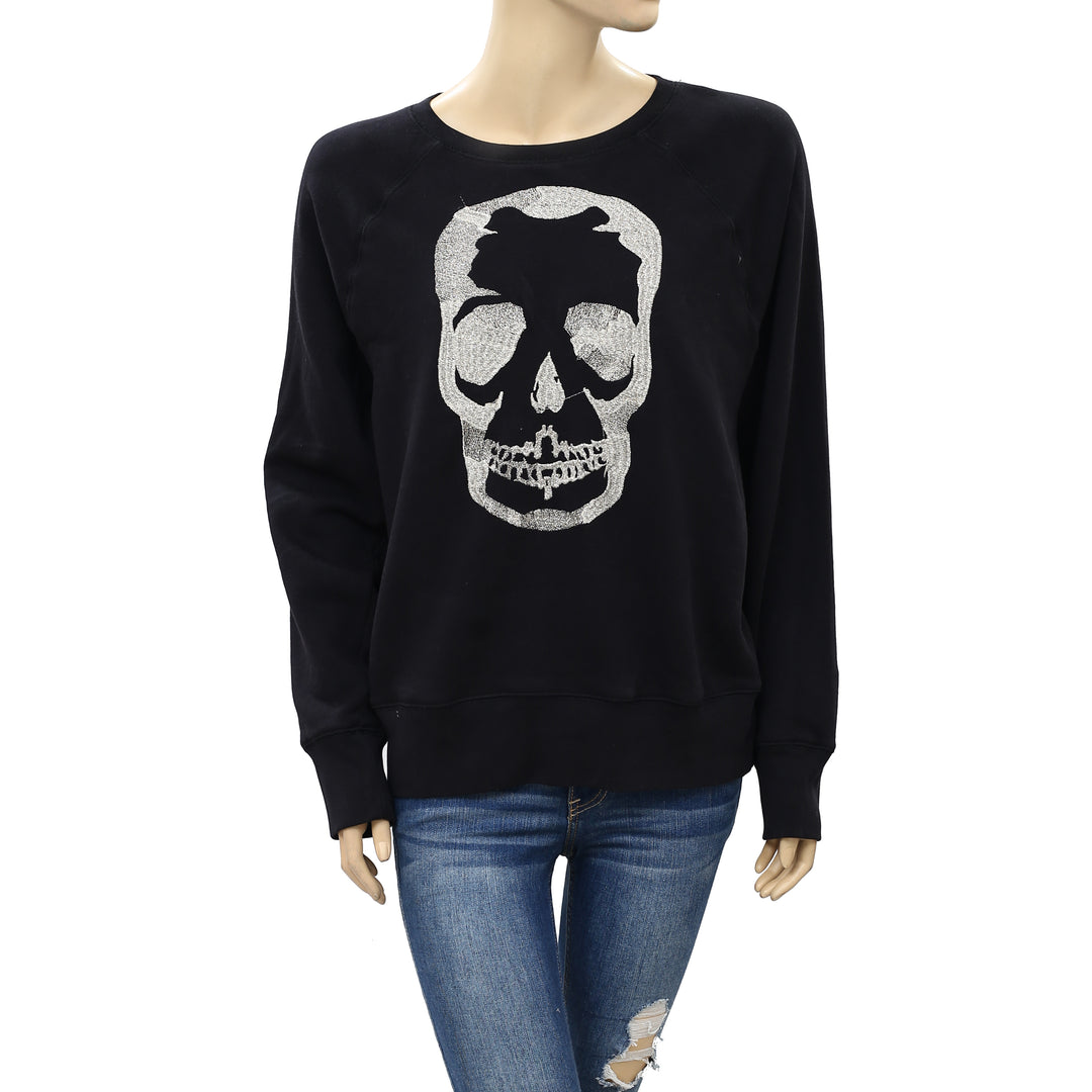 Zadig & Voltaire Upper Brode Skull Sweatshirt Pullover Top