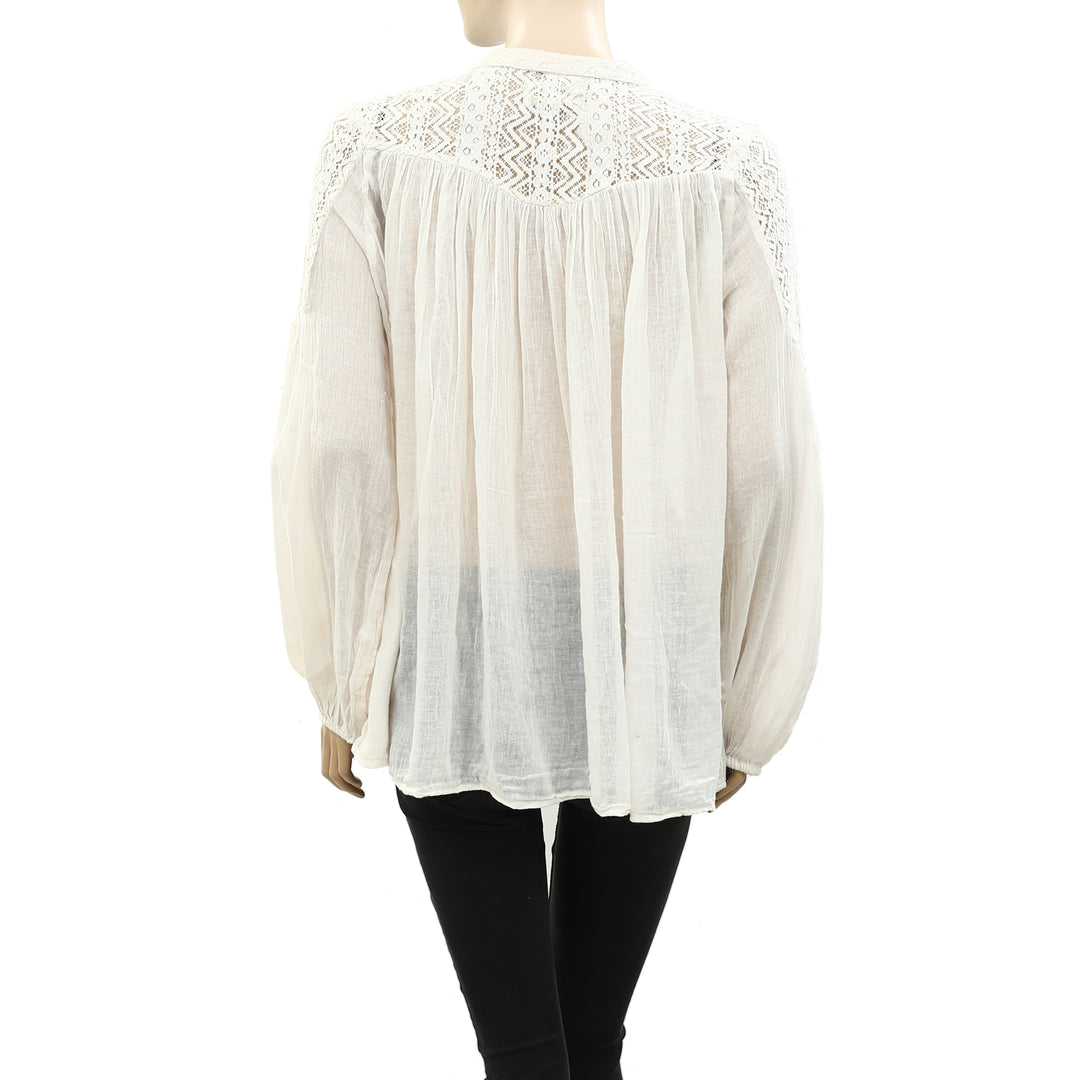 Denim & Supply Ralph Lauren Lace Yoke Tunic Top