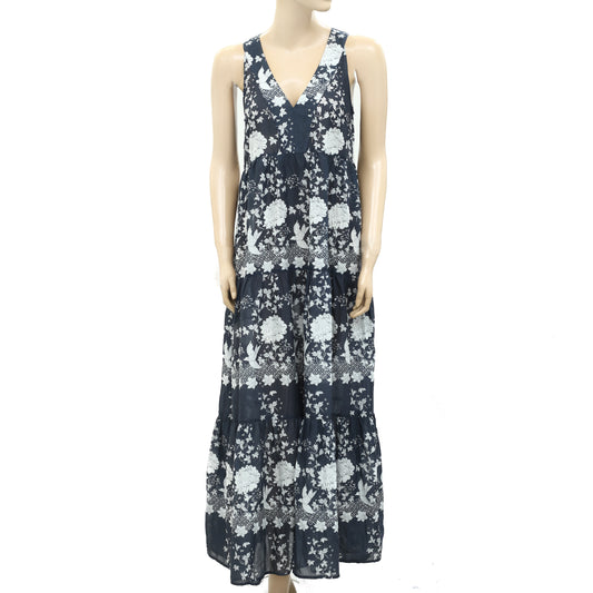 Odd Molly Anthropologie Floral Printed Long Maxi Dress S1