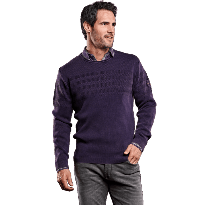 Engbers Men's Rundhals Lila Pullover Sweatshirt