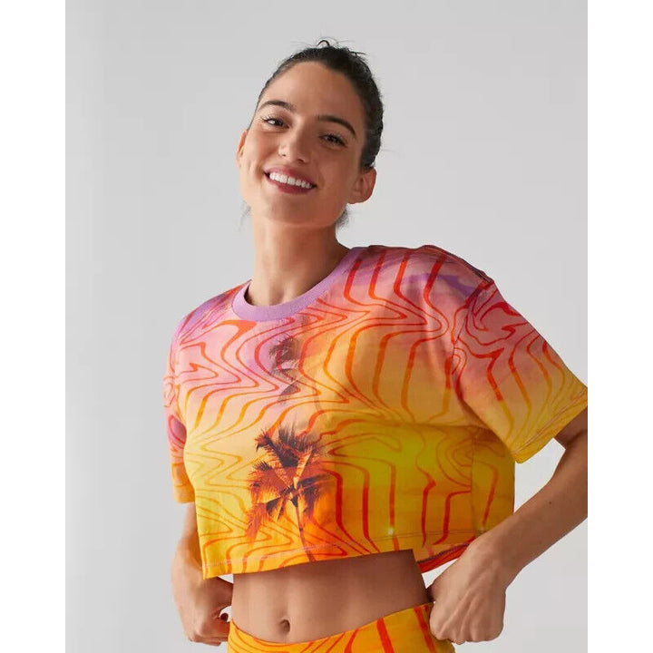 Urban Outfitters UO Palm Trees Cropped Tee Top