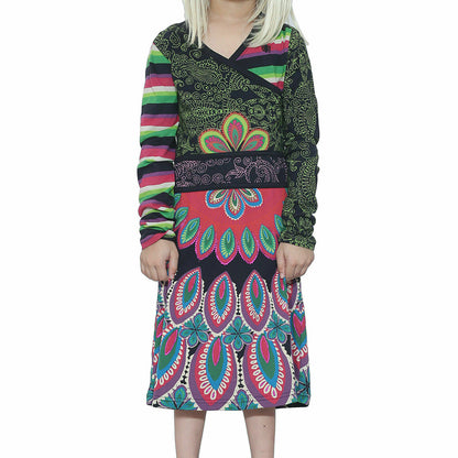 Desigual Kids Girl Printed Midi Dress