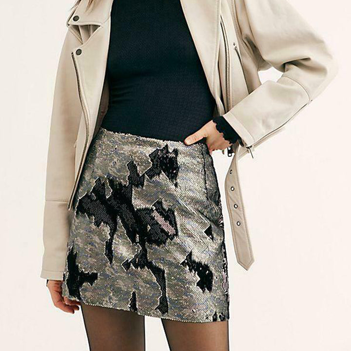 Free People Fp One Sequin Mini Skirt