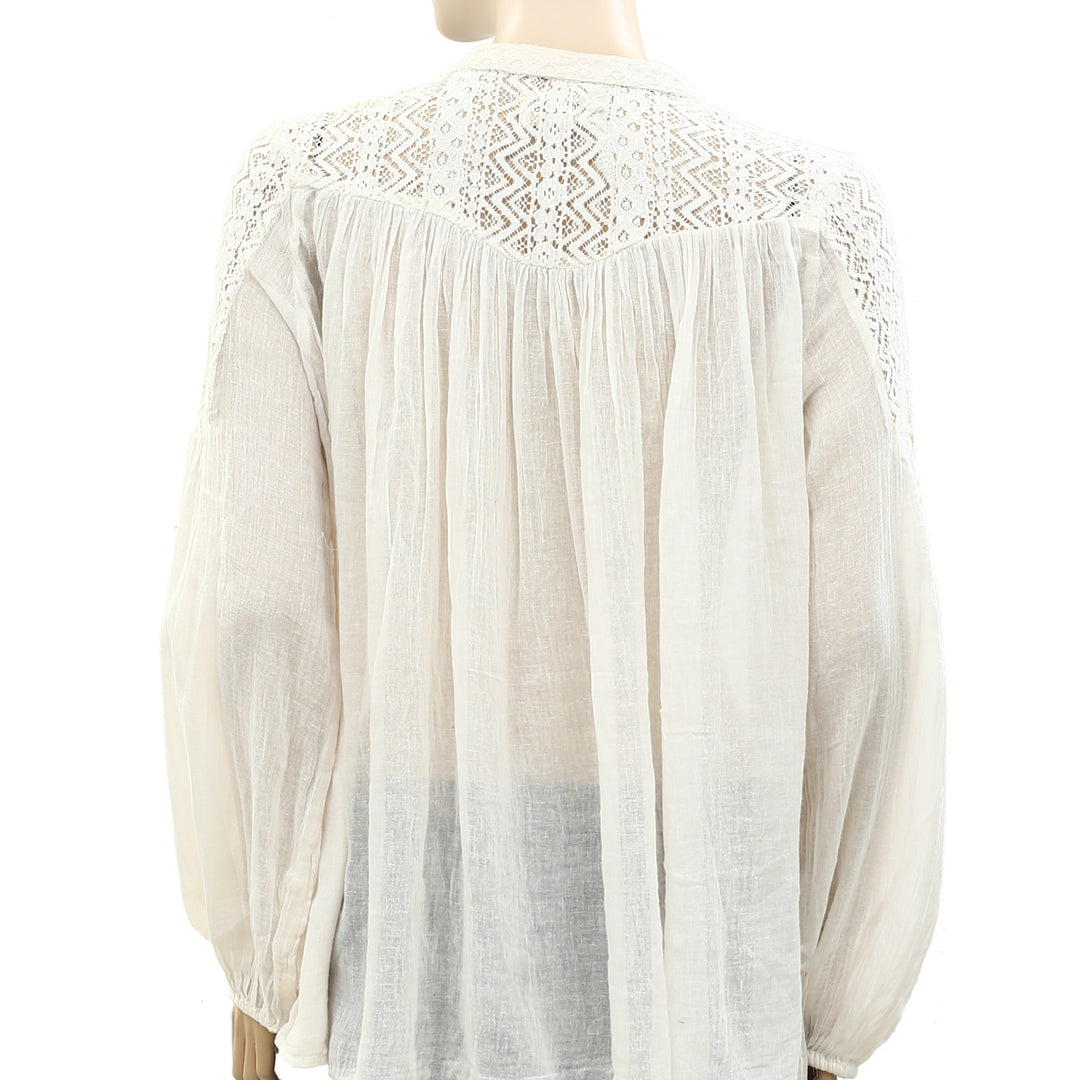 Denim & Supply Ralph Lauren Lace Yoke Tunic Top