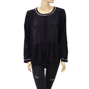 Velvet By Graham & Spencer Pintuck Buttondown Blouse Top