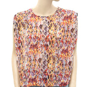 IRO Oroya Printed Cropped Blouse Top