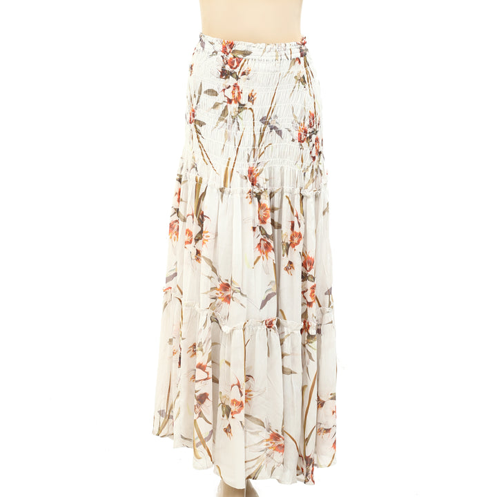 AllSaints Ellie Dorado Smocked Tube Midi Convertible Skirt Dress