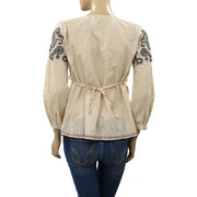 Odd Molly Anthropologie Swiss Dot Embroidered Blouse Top