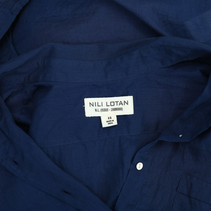 Nili Lotan Cotton Voile NL Buttondown Shirt Blouse Top