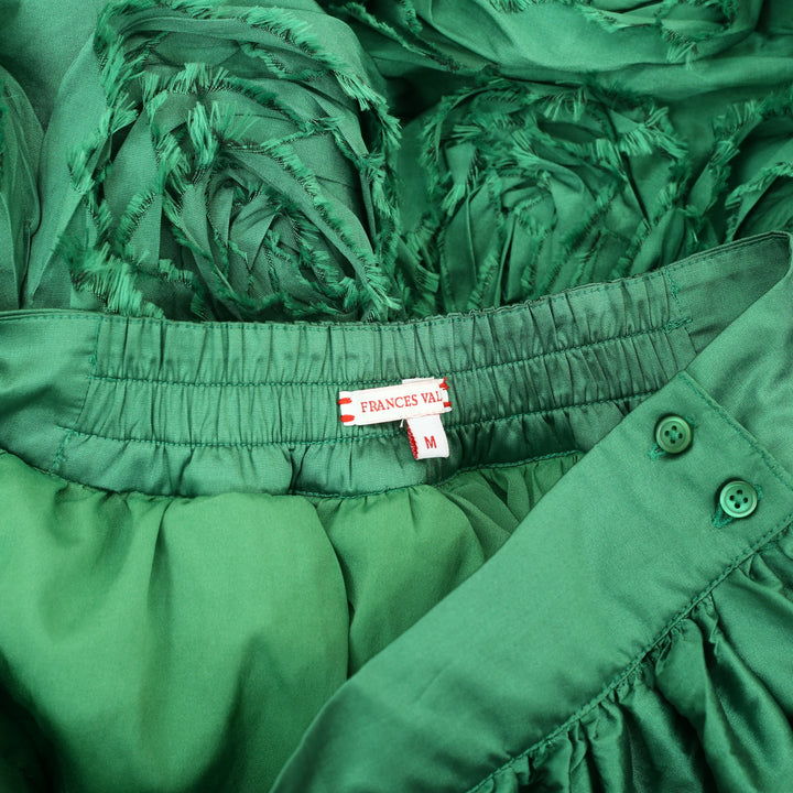 Frances Valentine Barbara Flowers Shantung Skirt