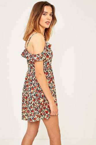 Pins & Needles Urban Outfitters Floral Printed Mini Dress