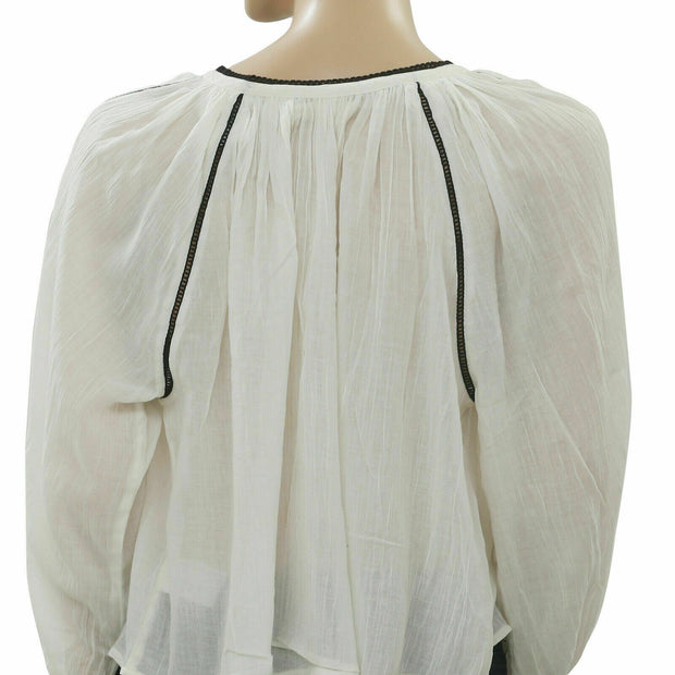 Urban Outfitters UO Wild Horses Ivory Blouse Top