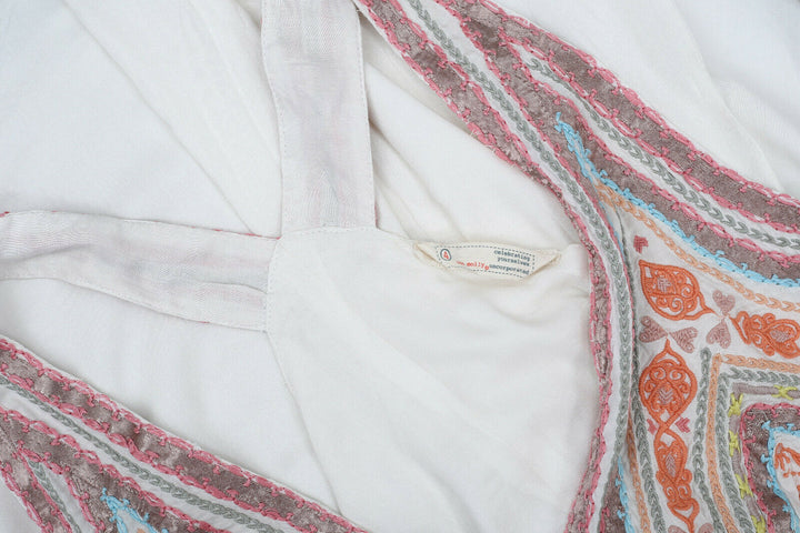 Odd Molly Anthropologie Embroidered White Dress