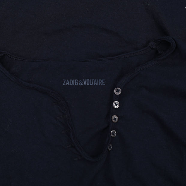 Zadig &amp; Voltaire Tunisien ML 水钻月亮 T 恤上衣