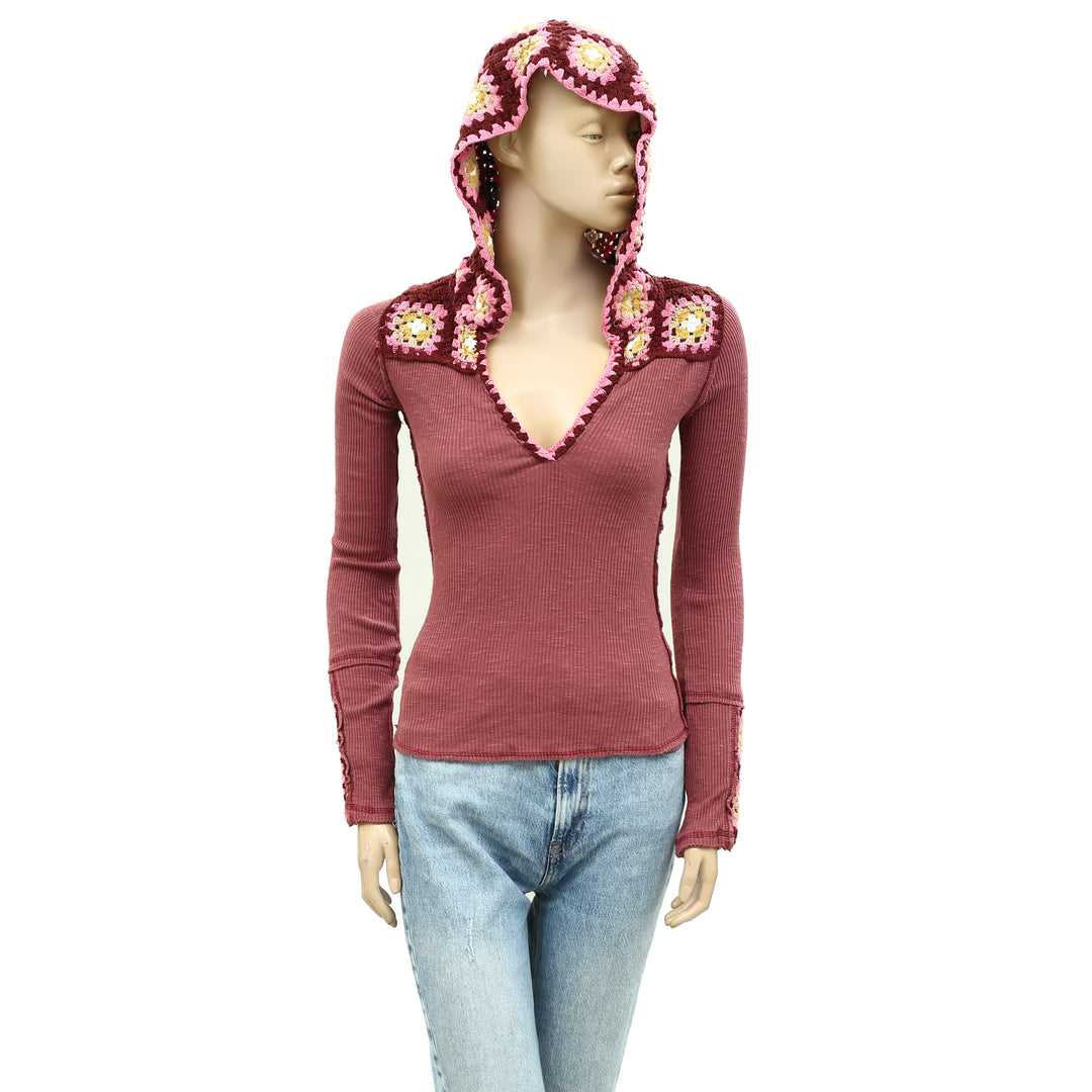 Free People Roswell Cuff Blouse Top