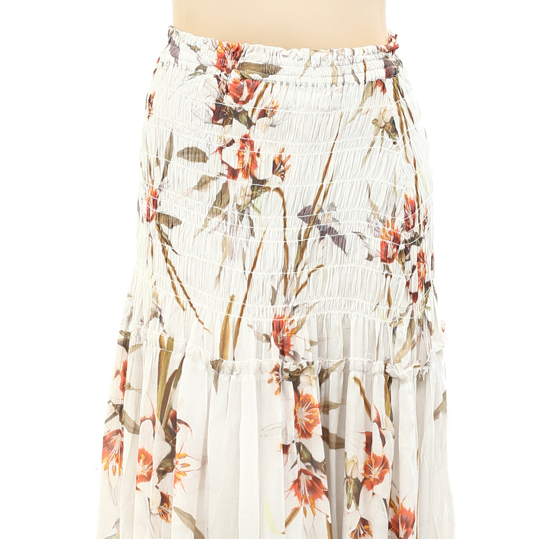 AllSaints Ellie Dorado Smocked Tube Midi Convertible Skirt Dress