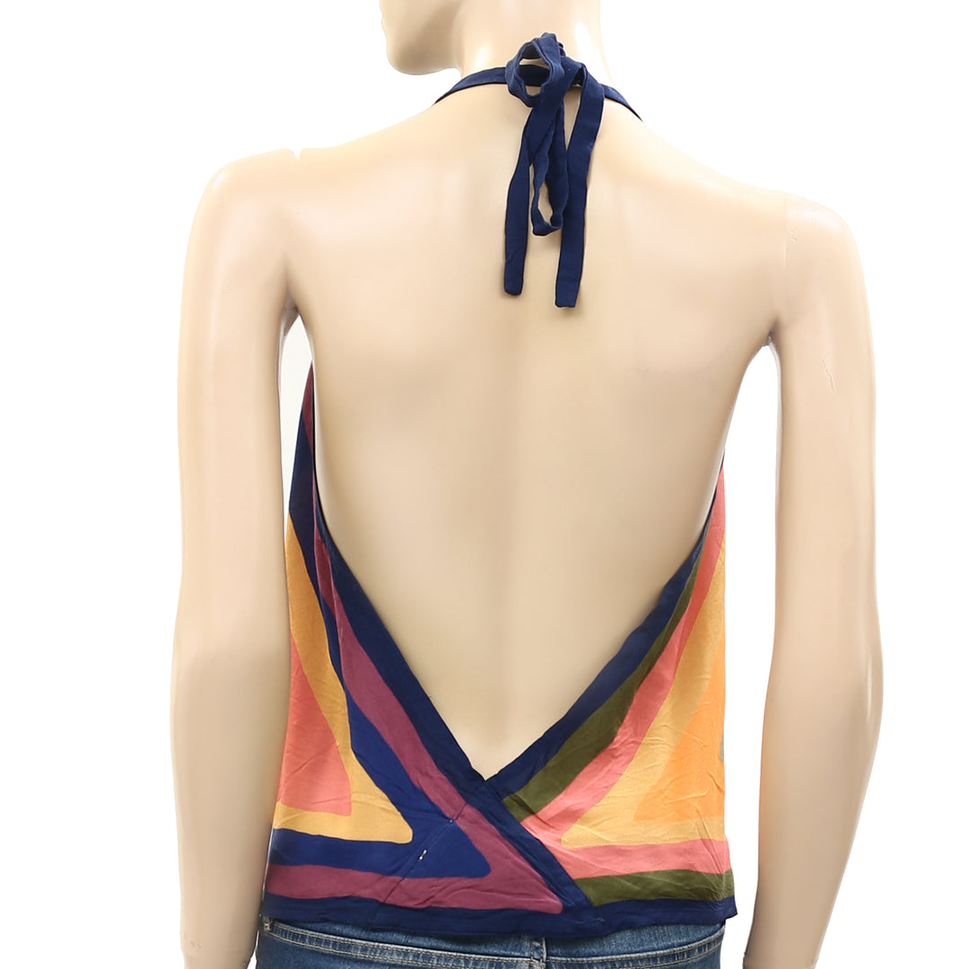 Farm Rio Anthropologie Printed Knot Tank Blouse Top