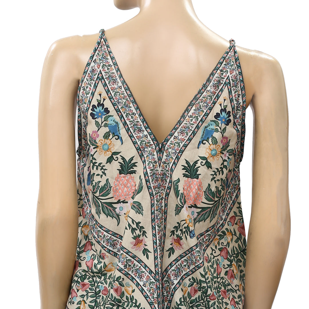 Farm Rio Anthropologie Romantic Nature Tank Blouse Top