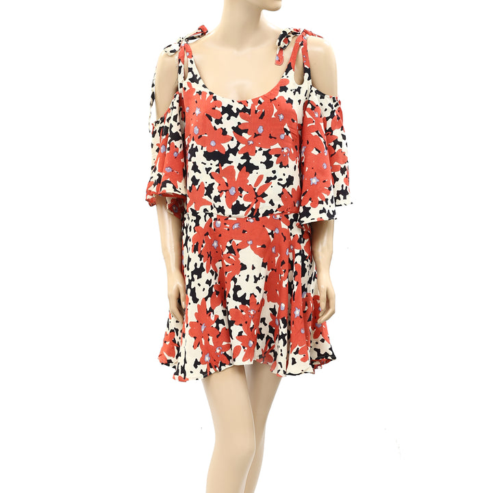 Free People FP ONE Lucina Floral Tunic Mini Dress