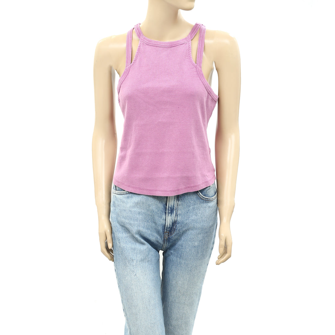 Daily Practice by Anthropologie Ribbed Tank Blouse Shirt Top