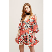 Free People FP ONE Lucina Floral Tunic Mini Dress