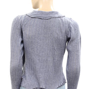 Urban Outfitters UO Gina Long-Sleeved Spliced Wrap Blouse Top