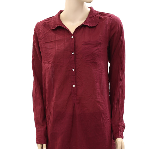 Etoile Isabel Marant 纯色衬衫束腰上衣 XS-0