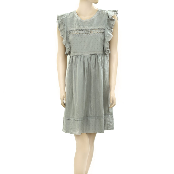 Odd Molly Anthropologie Swiss Dot Embroidered Mini Dress