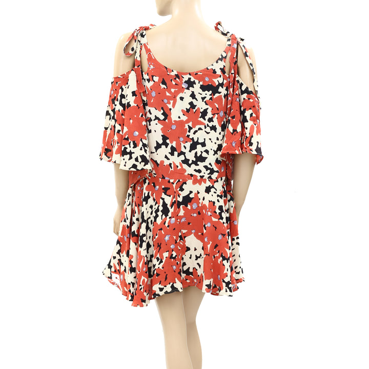 Free People FP ONE Lucina Floral Tunic Mini Dress