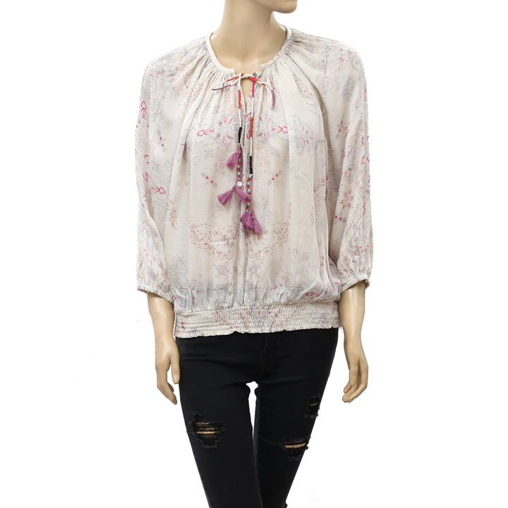 Odd Molly Anthropologie Printed Blouse Top