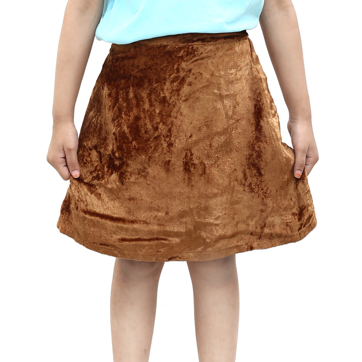 Antik Batik Girls Kids Solid Velvet Skirt 6 Years