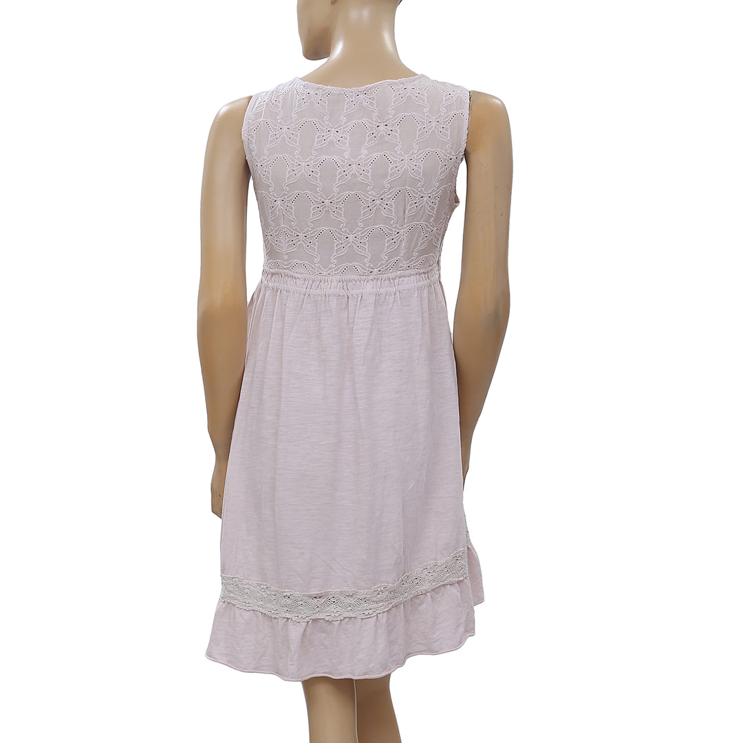 Odd Molly Anthropologie Eyelet Embroidered Mini Dress