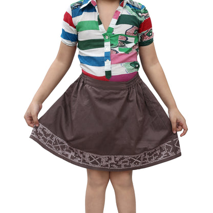 Antik Batik 儿童女孩刺绣迷你裙 4 岁