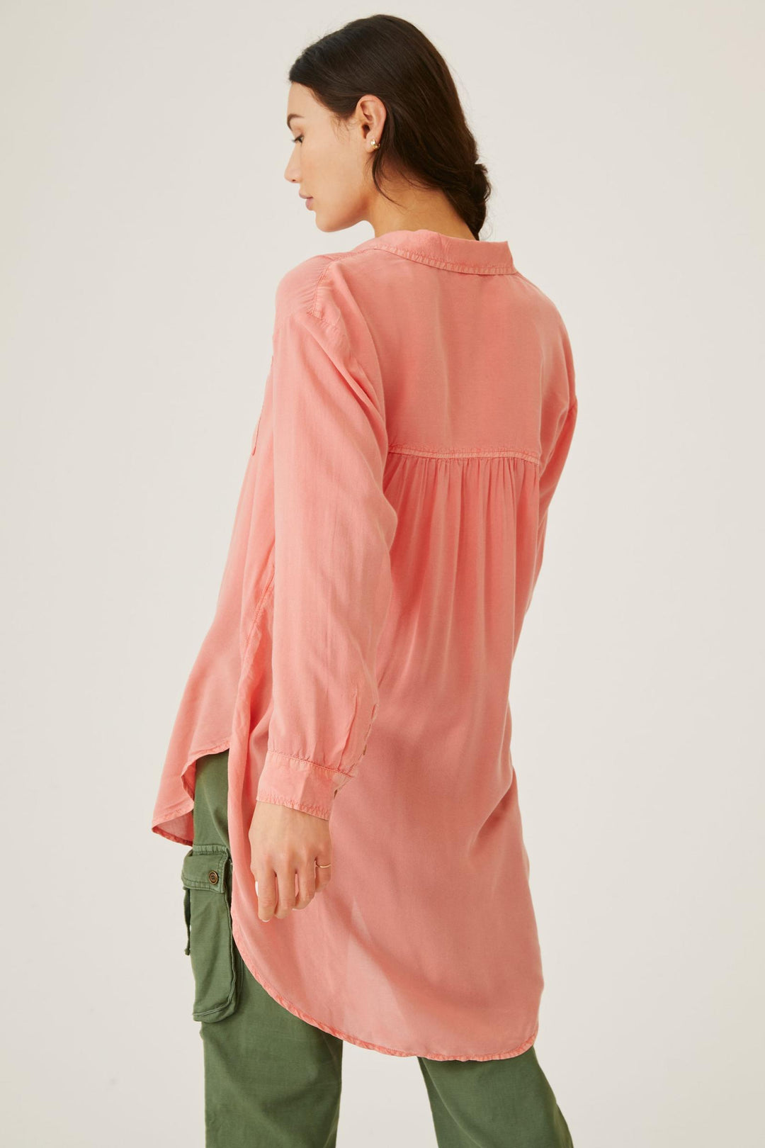 Pilcro And The Letterpress Anthropologie Sleek Buttondown Tunic Top