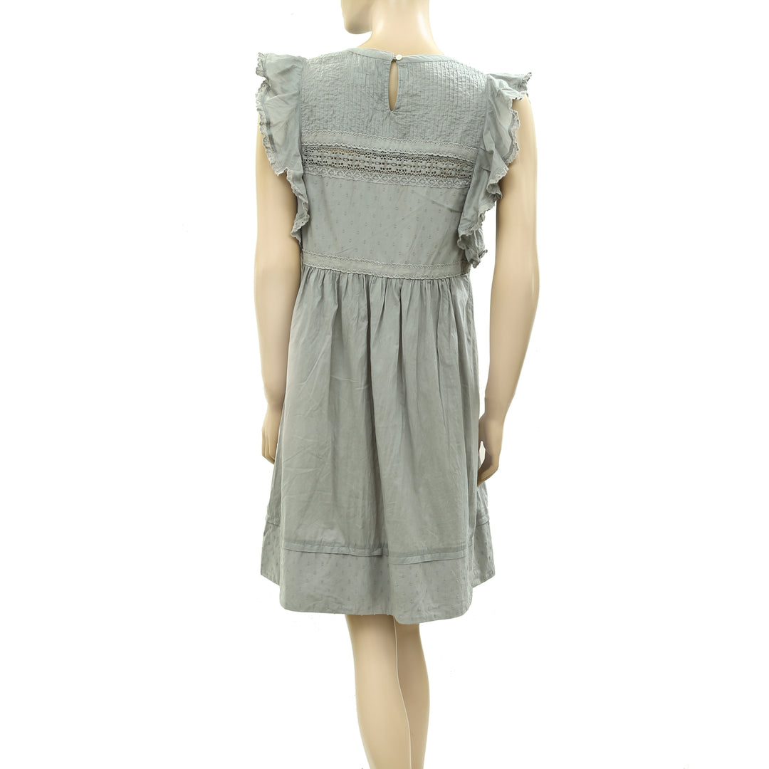 Odd Molly Anthropologie Swiss Dot Embroidered Mini Dress
