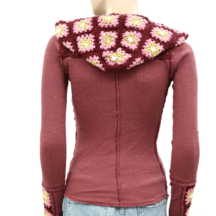 Free People Roswell Cuff Blouse Top