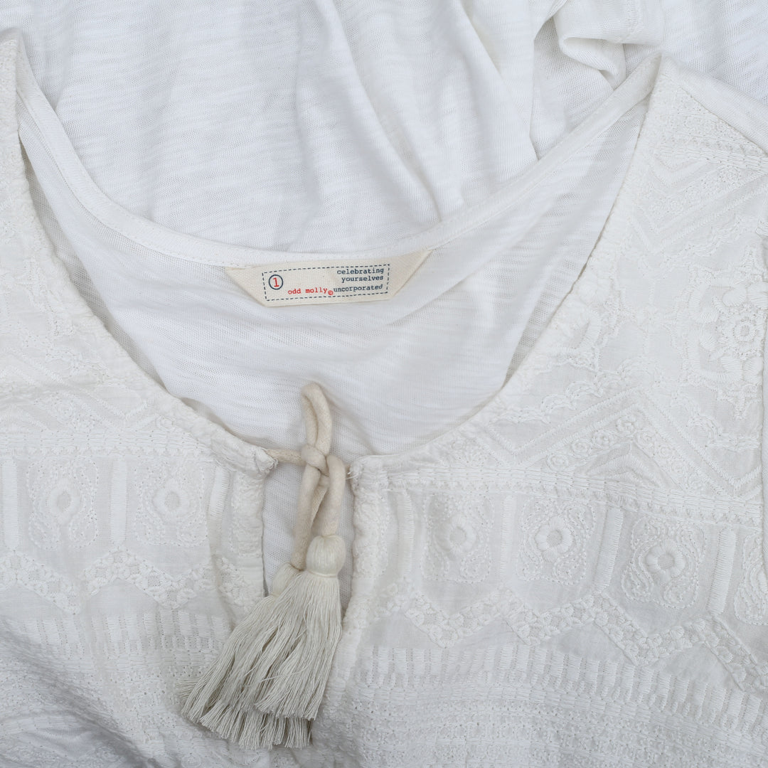 Odd Molly Anthropologie Embroidered Blouse Top