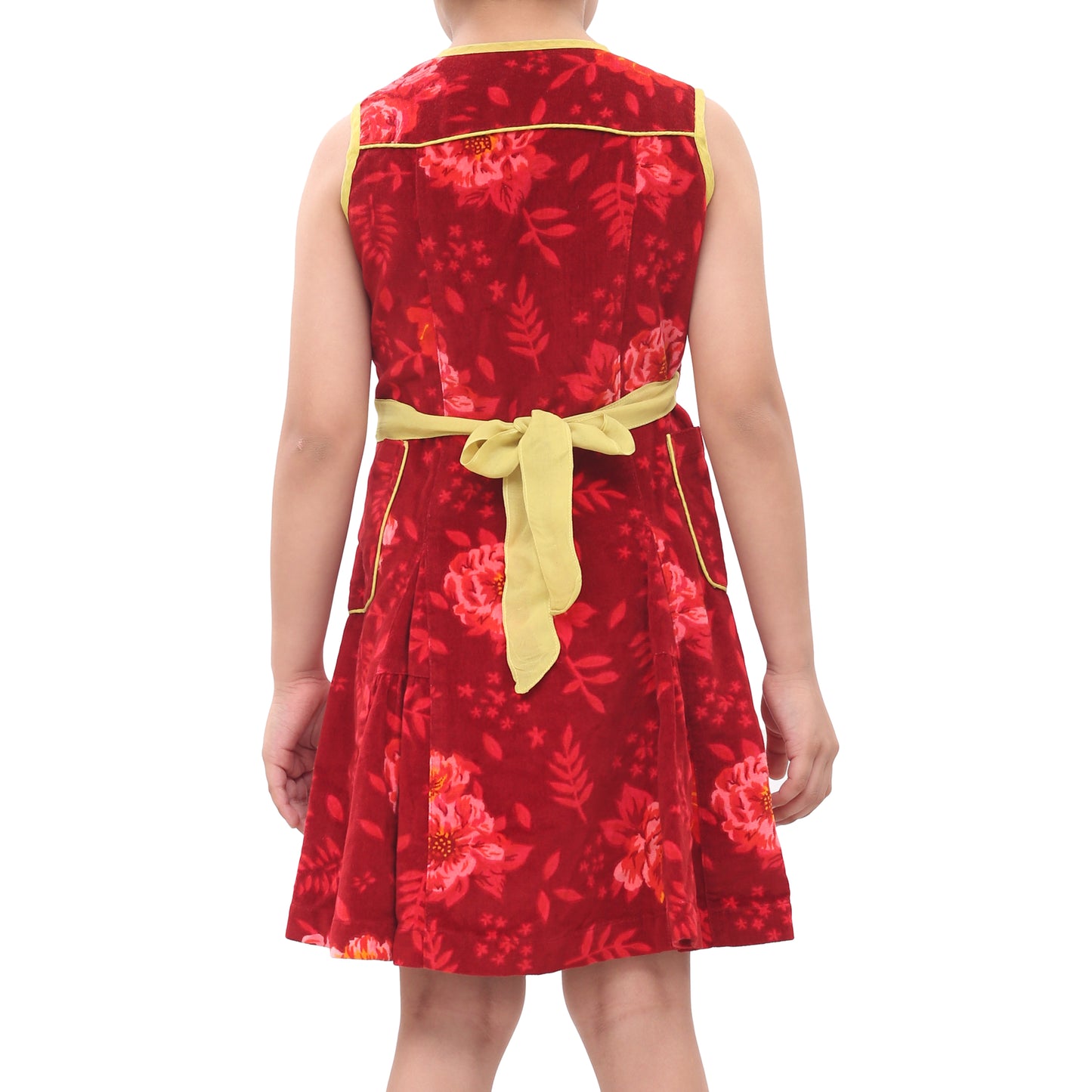 Bonpoint Kids Girls Velvet Red Wrap Dress