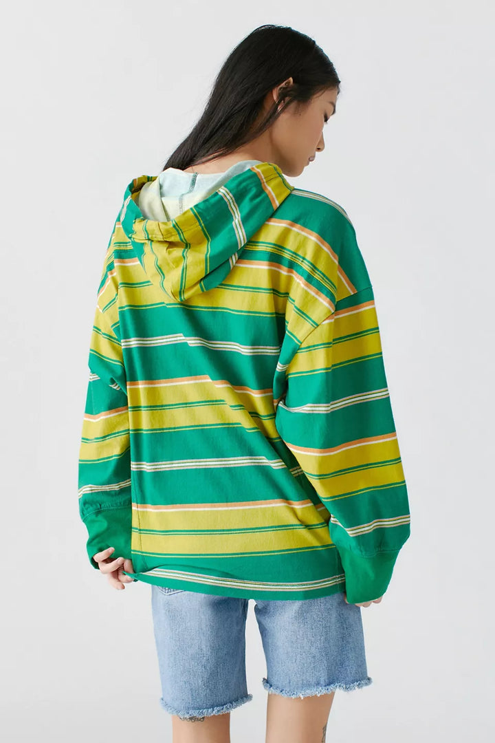 BDG Urban Outfitters UO Joshua Hooded Long Sleeve Tee Top