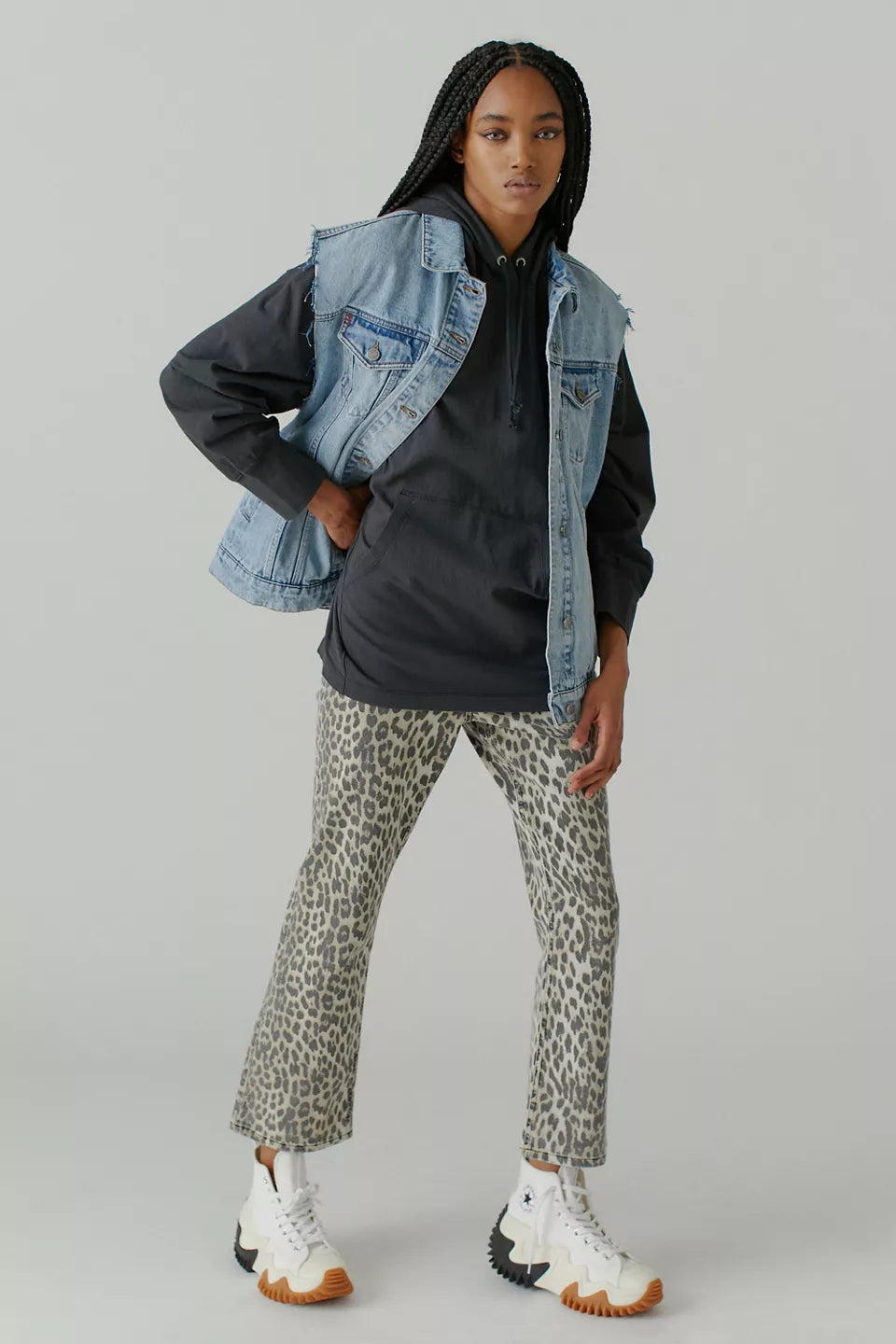 BDG Urban Outfitters UO Joshua Hooded Sweatshirt Long Sleeve Tee Top