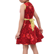 Bonpoint 儿童女孩天鹅绒红色裹身迷你连衣裙 10 年