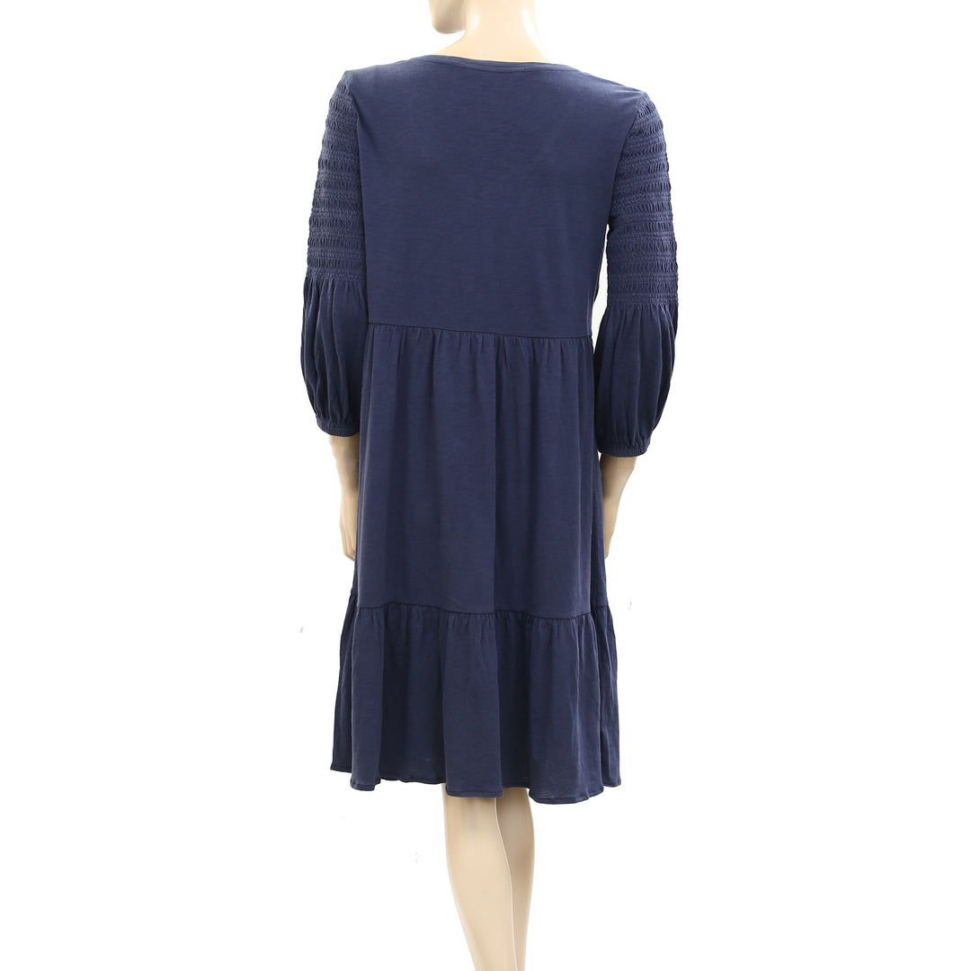 Odd Molly Anthropologie Smocked Solid Dress