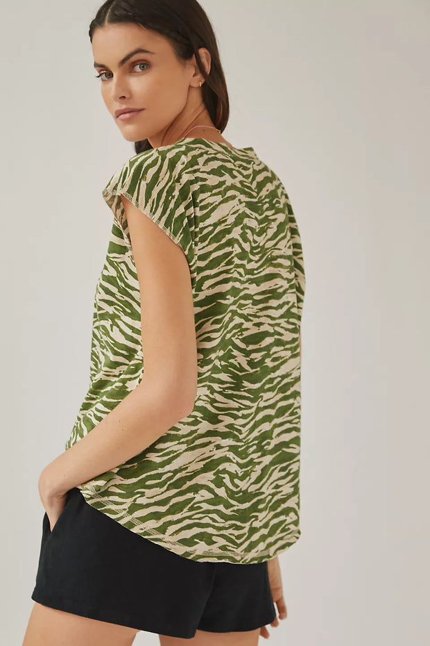 Daily Practice by Anthropologie The Grass Graphic Tee Blouse Top