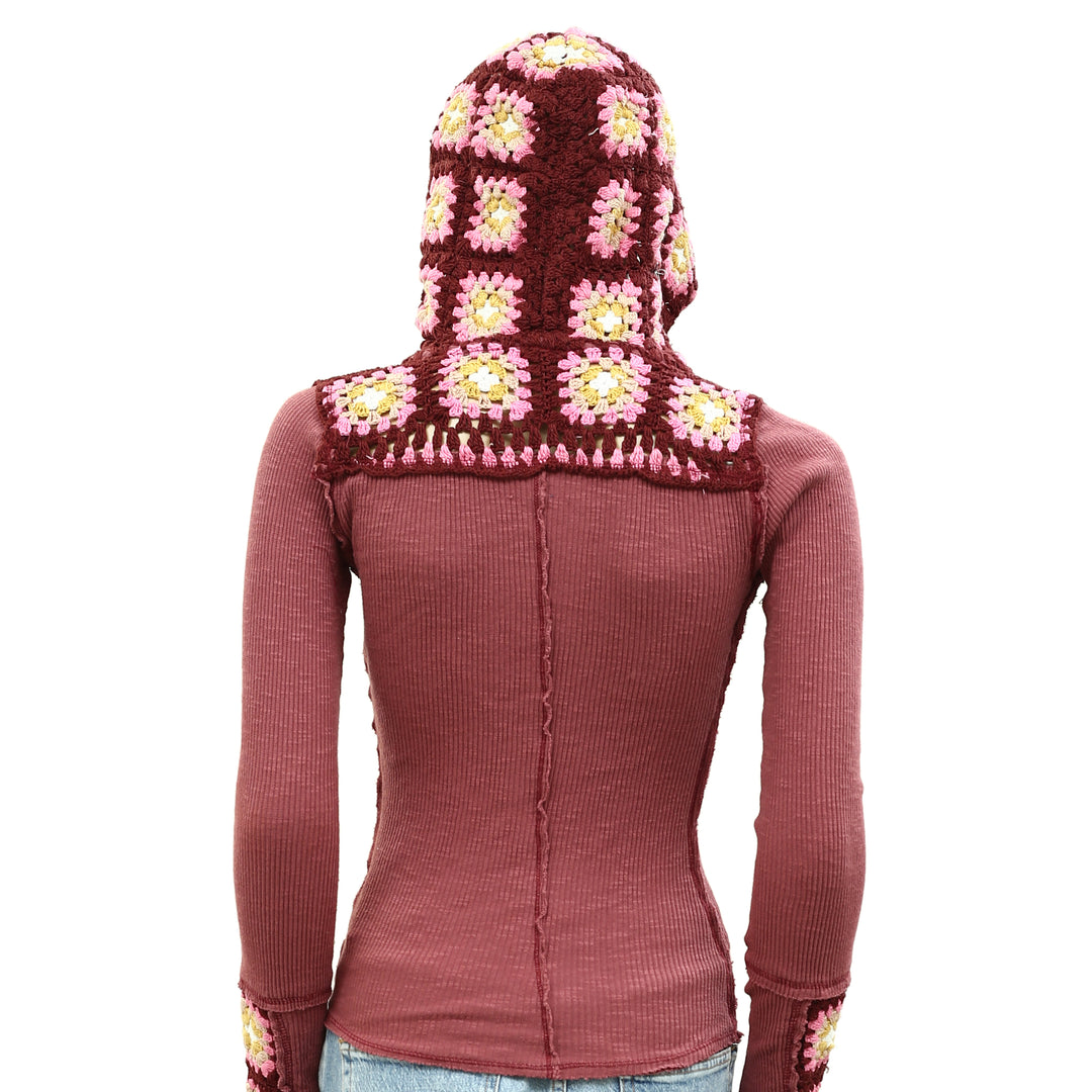 Free People Roswell Cuff Blouse Top