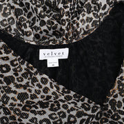 Velvet by Graham & Spencer Anthropologie Leopard Wrap Blouse Top XS