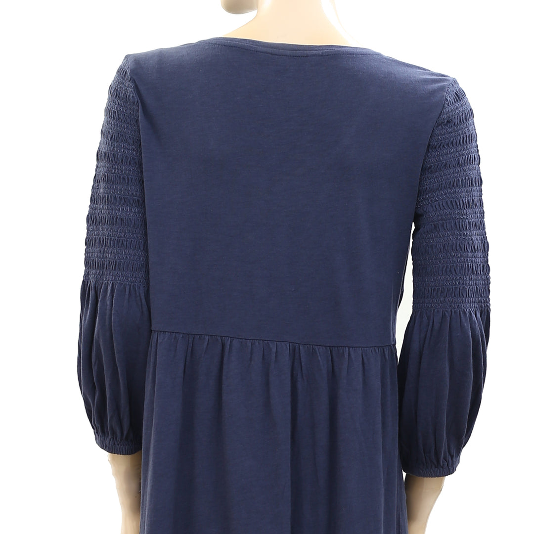 Odd Molly Anthropologie Smocked Solid Dress