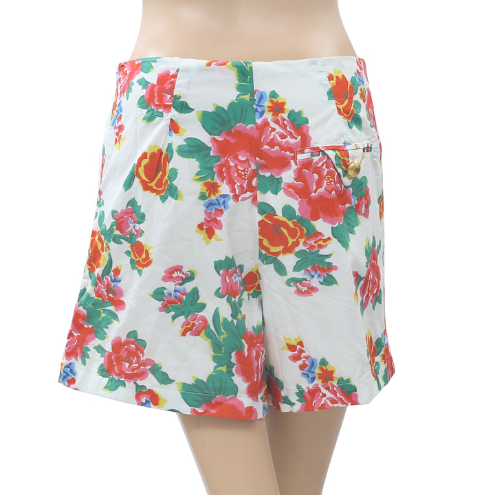 Rhode Resort Reese Floral Printed Cotton Voile Shorts