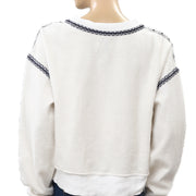 Urban Outfitters Fleece Embroidered Sweatshirt Top