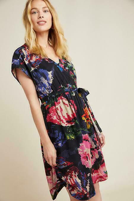 Anthropologie Astrid Needlepoint Mini Dress